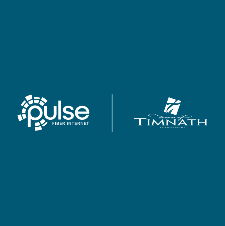 Pulse Fiber Internet Logo and Town of Timnath Logo